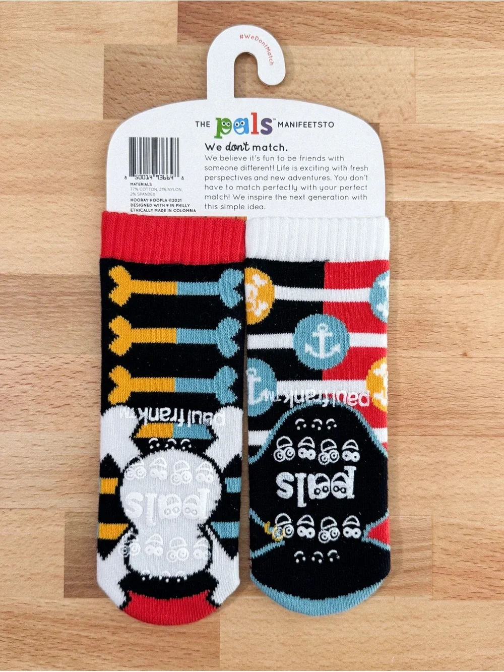 Pals Socks paul frank Kids' Mismatched Grip Socks - Pirates